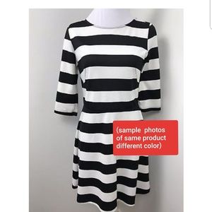 H&M A line Navy and Gold cotton dress (very cozy)